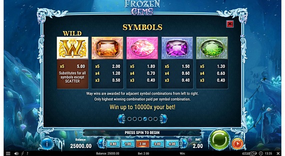 Frozen Gems Pokie ScreenShot #2