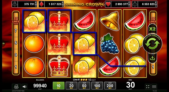 Shining crown Pokie ScreenShot #2