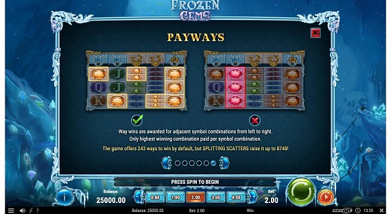 Frozen Gems Pokie ScreenShot #1